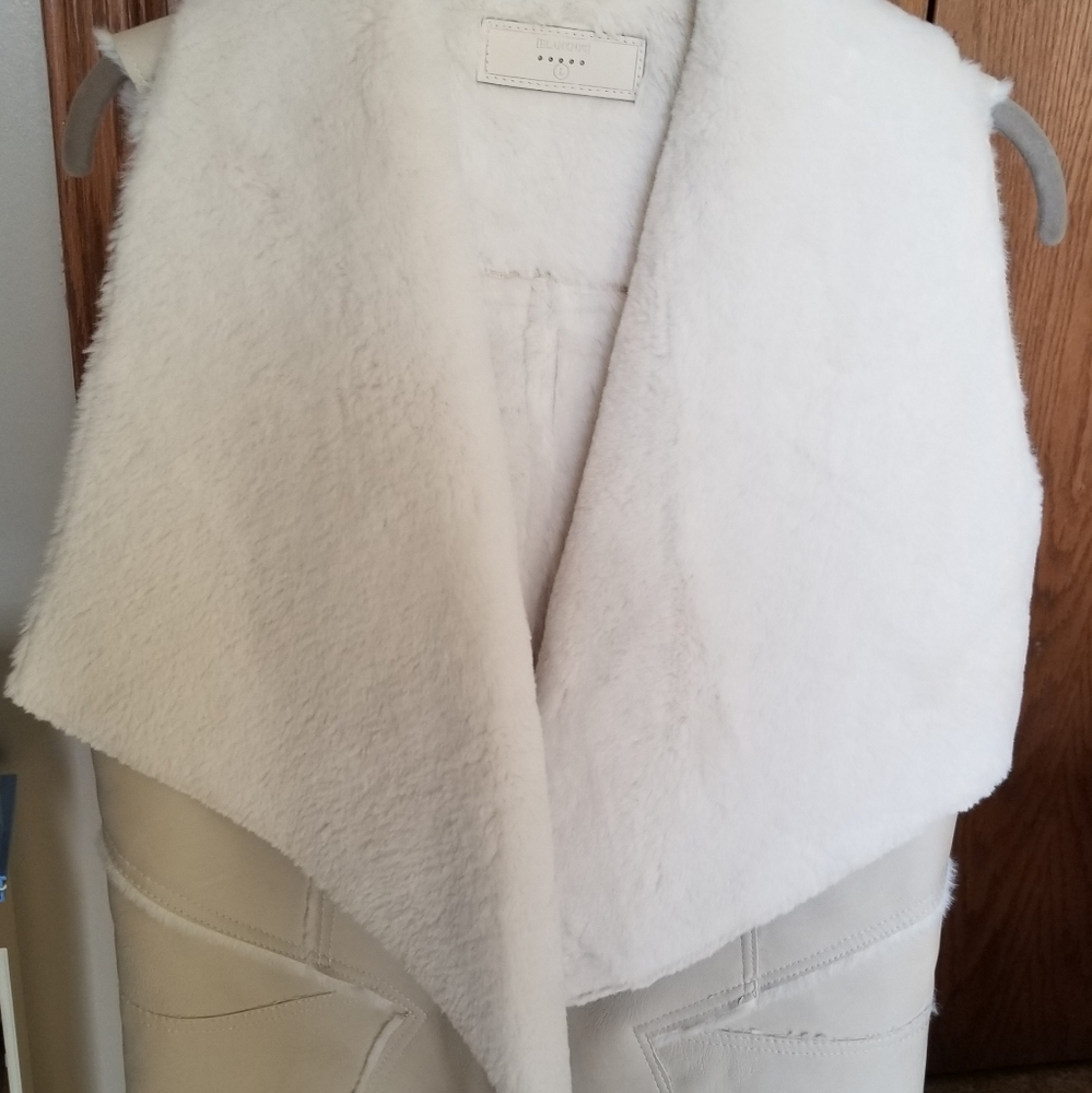 Faux leather vest